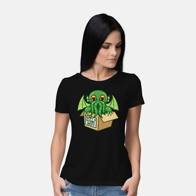 Adopt A Cosmic Entity-womens basic tee-Nickbeta Designs