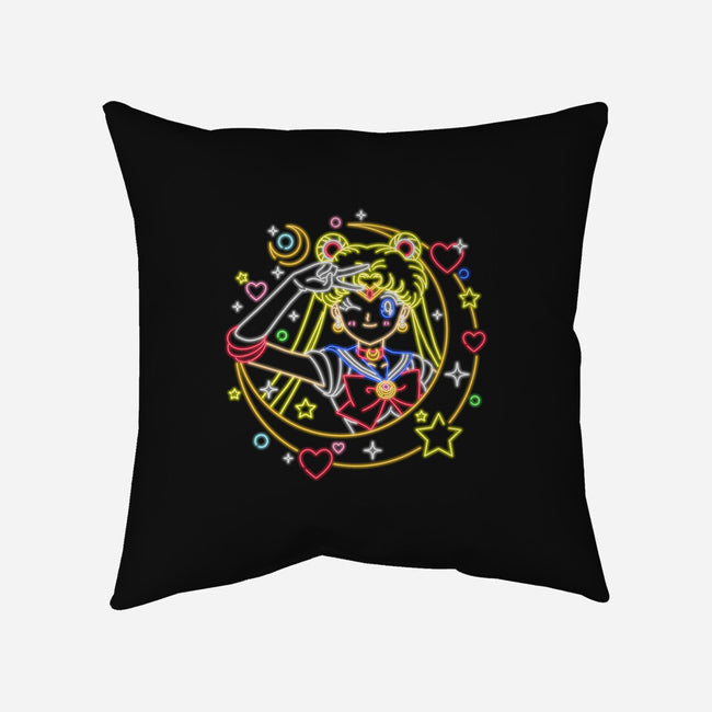 Sailor Scout Neon-none removable cover w insert throw pillow-Diegobadutees