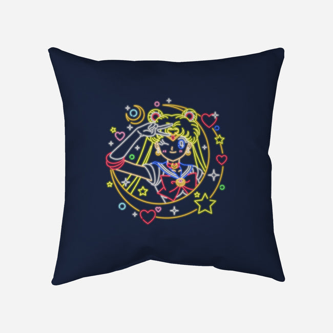 Sailor Scout Neon-none removable cover w insert throw pillow-Diegobadutees
