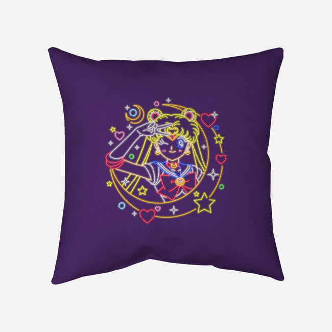 Sailor Scout Neon-none removable cover w insert throw pillow-Diegobadutees