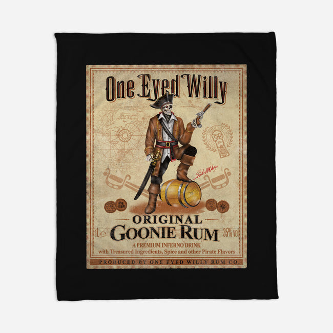 One Eyed Willy Rum-none fleece blanket-NMdesign