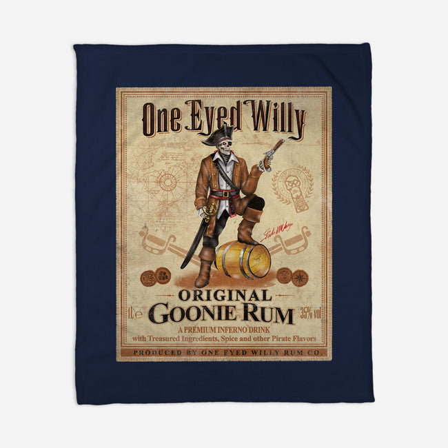 One Eyed Willy Rum-none fleece blanket-NMdesign