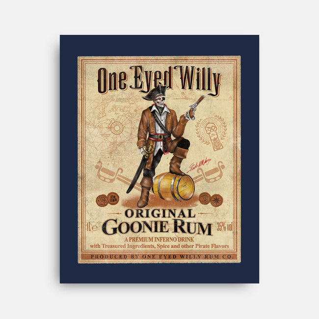 One Eyed Willy Rum-none stretched canvas-NMdesign