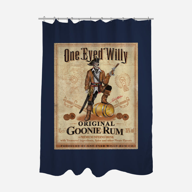 One Eyed Willy Rum-none polyester shower curtain-NMdesign