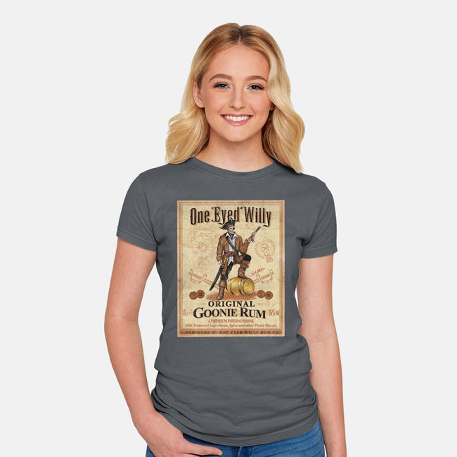 One Eyed Willy Rum-womens fitted tee-NMdesign