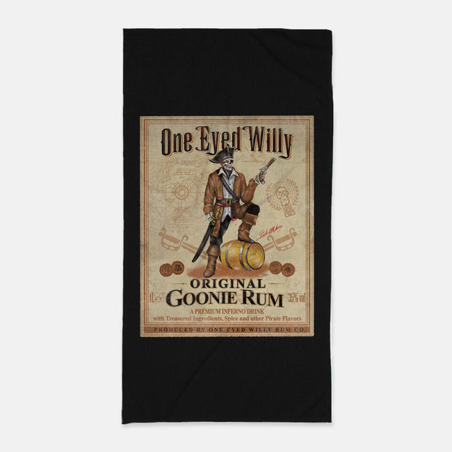 One Eyed Willy Rum-none beach towel-NMdesign
