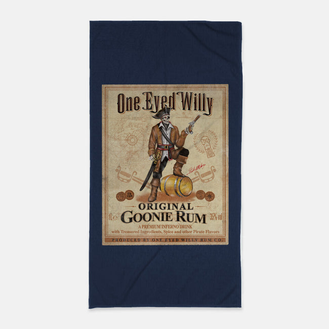 One Eyed Willy Rum-none beach towel-NMdesign