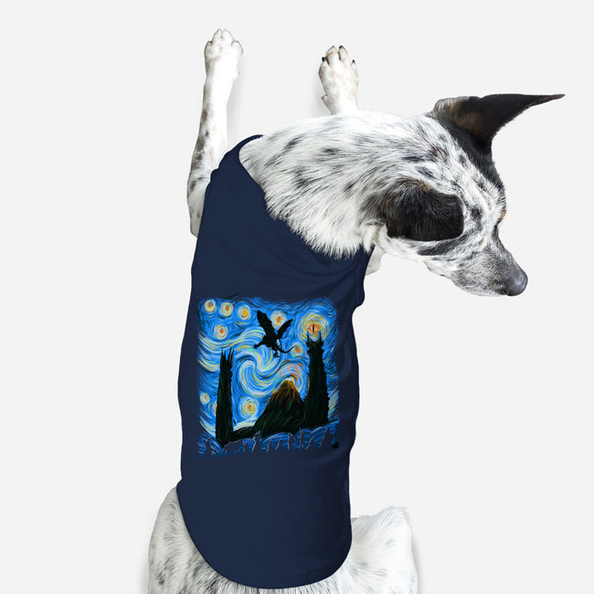 Fellowship In Starry Night-dog basic pet tank-fanfabio