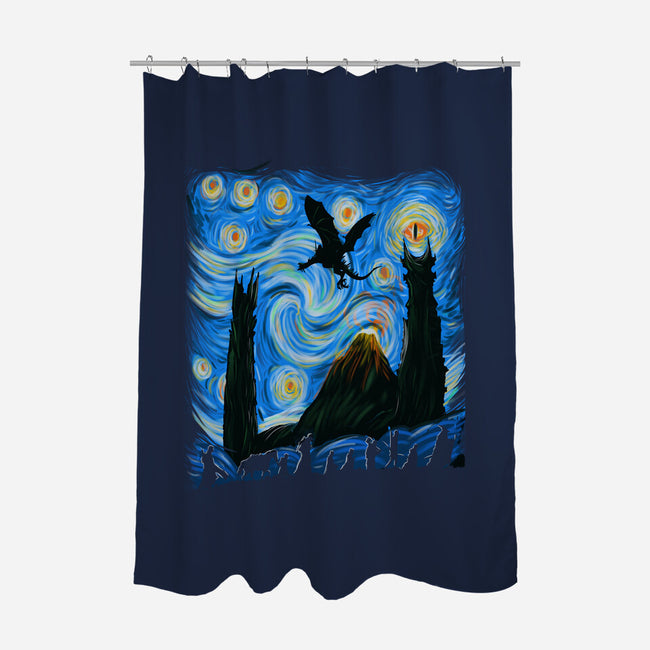 Fellowship In Starry Night-none polyester shower curtain-fanfabio