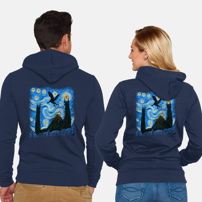 Fellowship In Starry Night-unisex zip-up sweatshirt-fanfabio
