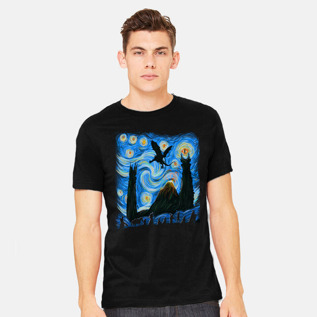 Fellowship In Starry Night-mens heavyweight tee-fanfabio