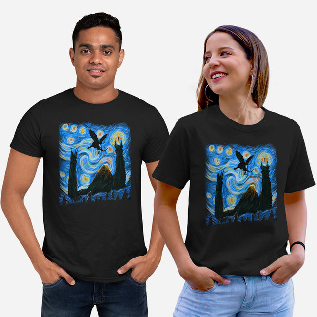 Fellowship In Starry Night-unisex basic tee-fanfabio