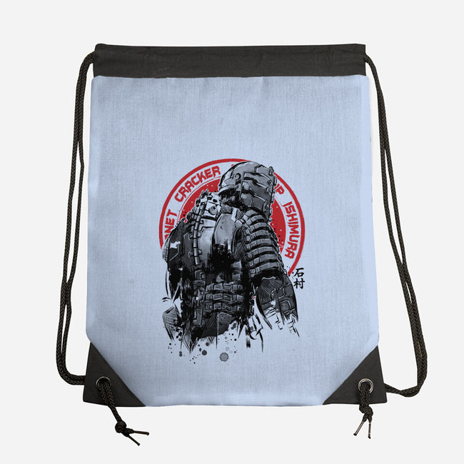 Isaac Clarke Sumi-e-none drawstring bag-DrMonekers