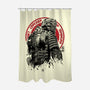 Isaac Clarke Sumi-e-none polyester shower curtain-DrMonekers