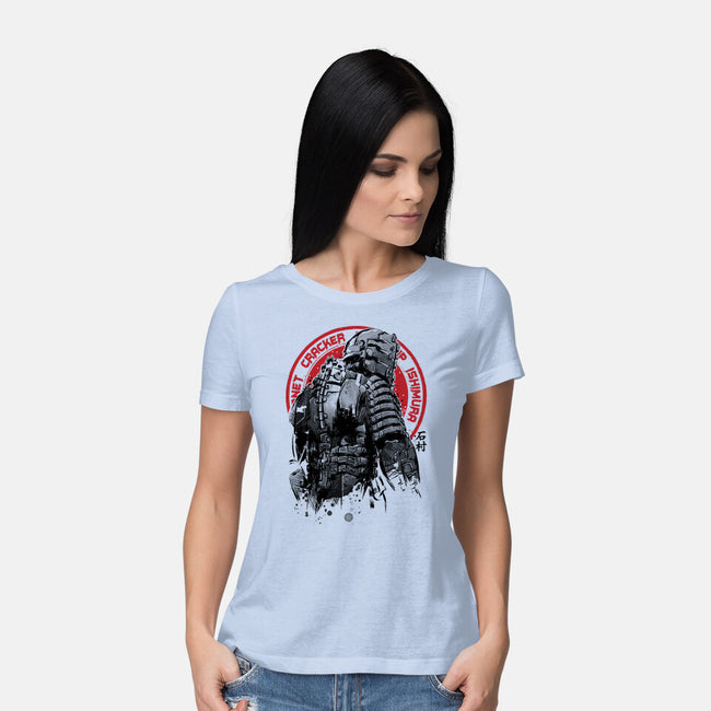 Isaac Clarke Sumi-e-womens basic tee-DrMonekers