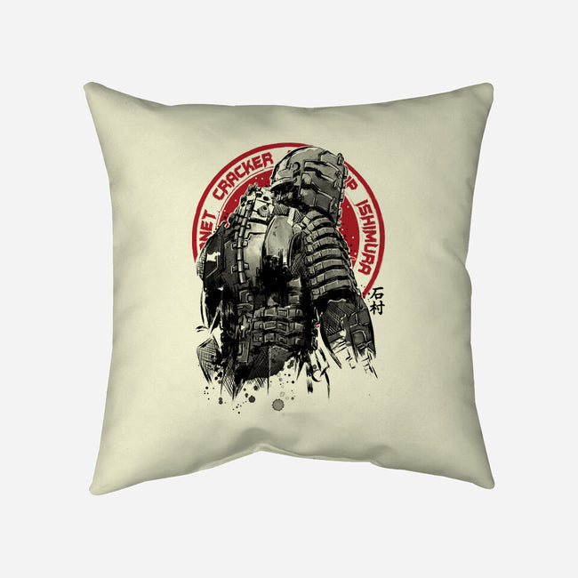 Isaac Clarke Sumi-e-none removable cover w insert throw pillow-DrMonekers