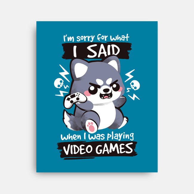 Angry Gamer-none stretched canvas-NemiMakeit