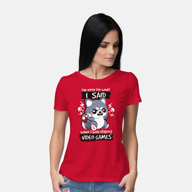 Angry Gamer-womens basic tee-NemiMakeit