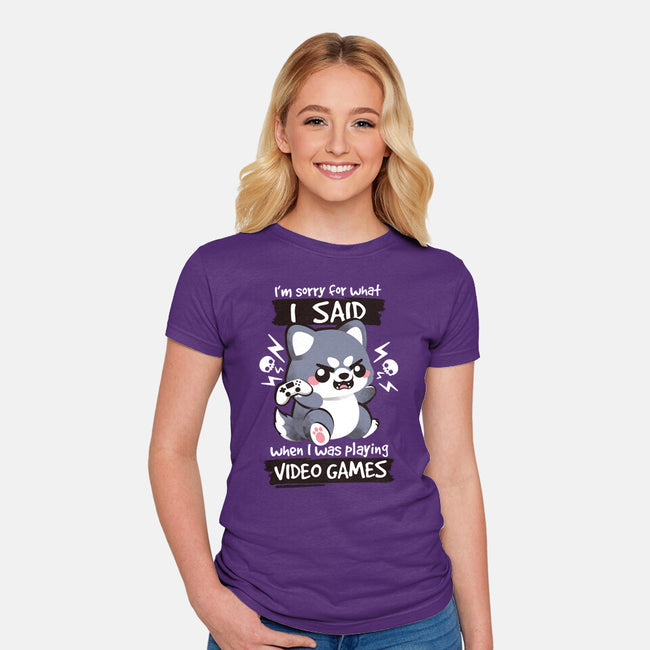 Angry Gamer-womens fitted tee-NemiMakeit