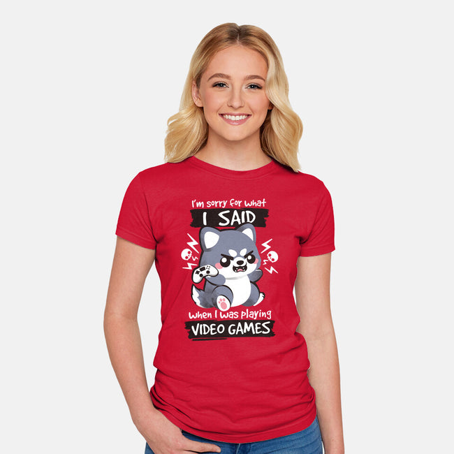 Angry Gamer-womens fitted tee-NemiMakeit