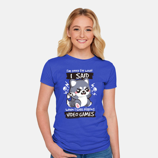 Angry Gamer-womens fitted tee-NemiMakeit