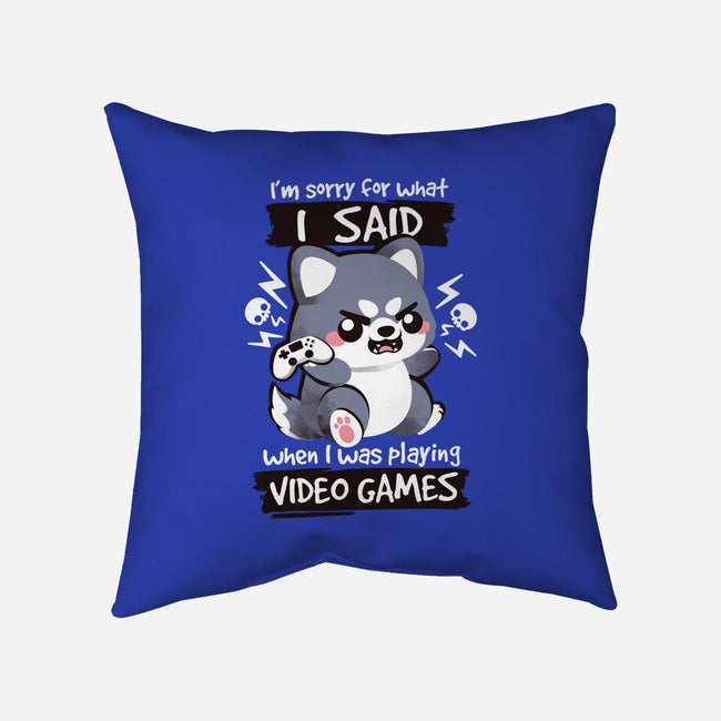 Angry Gamer-none removable cover w insert throw pillow-NemiMakeit