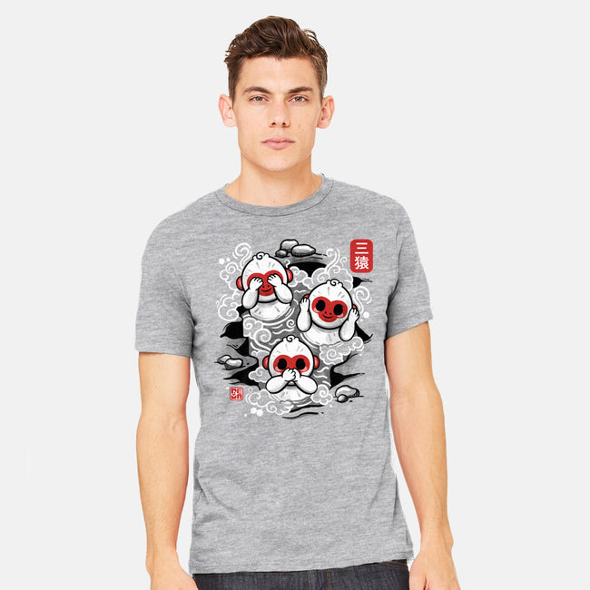 Three Wise Monkeys-mens heavyweight tee-NemiMakeit