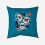 Three Wise Monkeys-none removable cover throw pillow-NemiMakeit