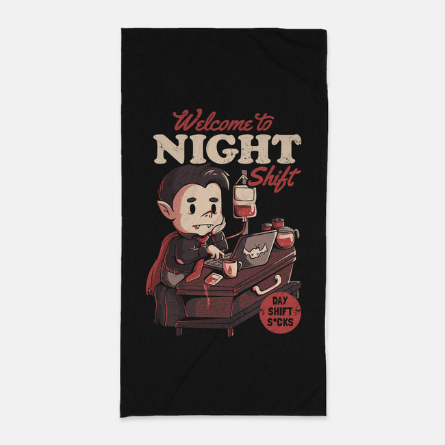Welcome To Night Shift-none beach towel-eduely
