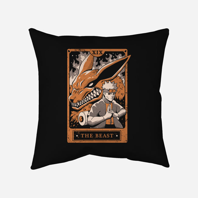 The Beast-none removable cover throw pillow-Arigatees