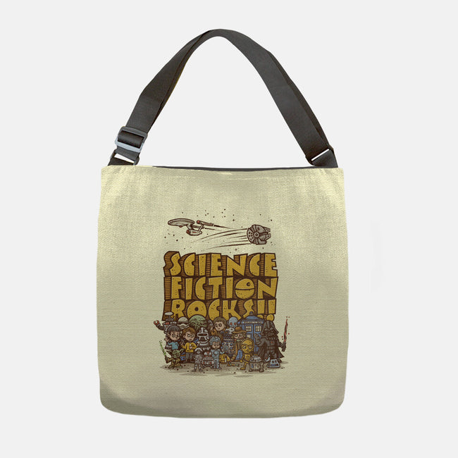 Vintage Science Fiction-none adjustable tote bag-kg07