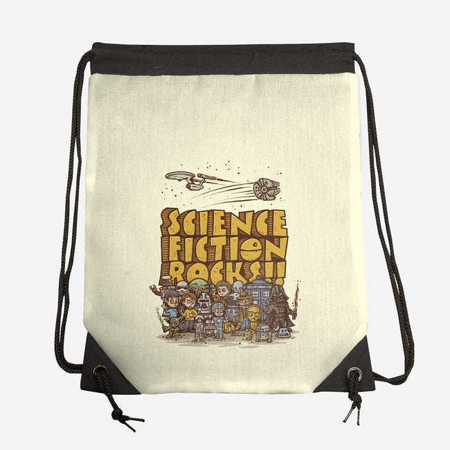 Vintage Science Fiction-none drawstring bag-kg07