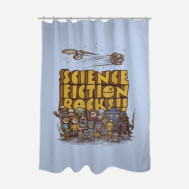 Vintage Science Fiction-none polyester shower curtain-kg07