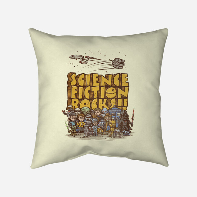 Vintage Science Fiction-none removable cover w insert throw pillow-kg07