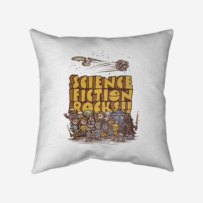 Vintage Science Fiction-none removable cover w insert throw pillow-kg07
