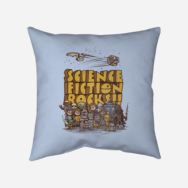 Vintage Science Fiction-none removable cover throw pillow-kg07