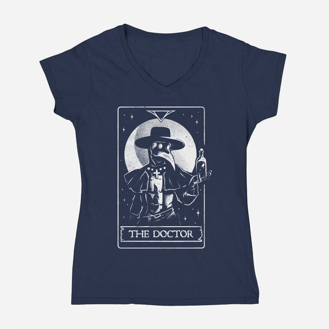 Fear Is More Contagious-womens v-neck tee-eduely