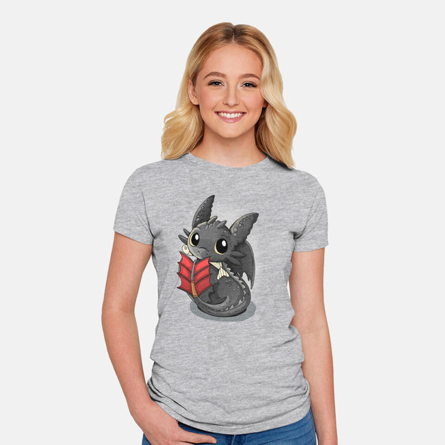 Cutest Dragon-womens fitted tee-Vallina84