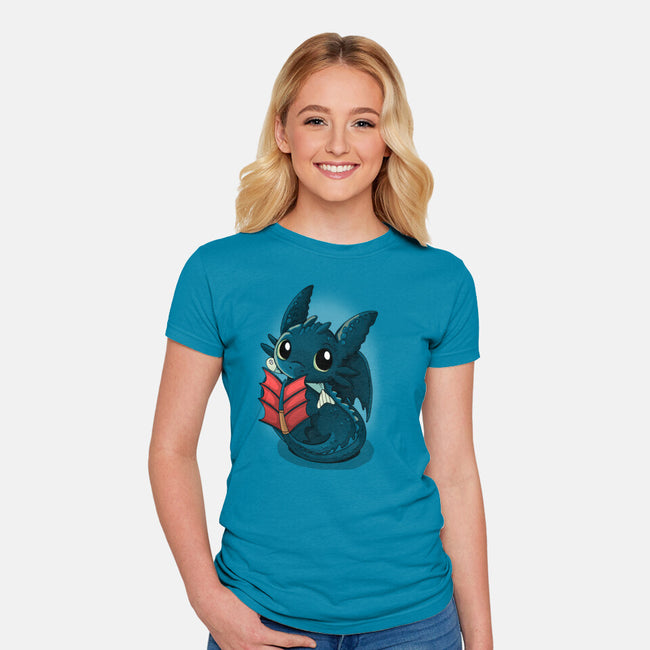 Cutest Dragon-womens fitted tee-Vallina84