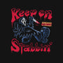 Keep On Stabbin Ghost-womens v-neck tee-yellovvjumpsuit