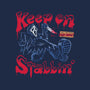 Keep On Stabbin Ghost-womens v-neck tee-yellovvjumpsuit