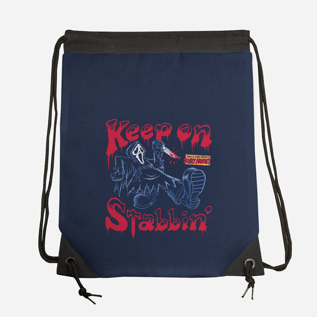 Keep On Stabbin Ghost-none drawstring bag-yellovvjumpsuit