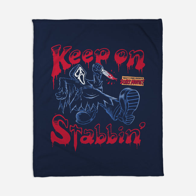 Keep On Stabbin Ghost-none fleece blanket-yellovvjumpsuit