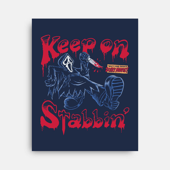 Keep On Stabbin Ghost-none stretched canvas-yellovvjumpsuit