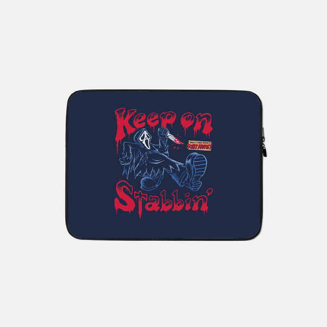 Keep On Stabbin Ghost-none zippered laptop sleeve-yellovvjumpsuit