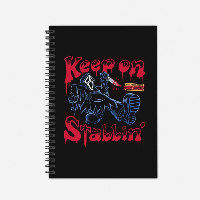 Keep On Stabbin Ghost-none dot grid notebook-yellovvjumpsuit