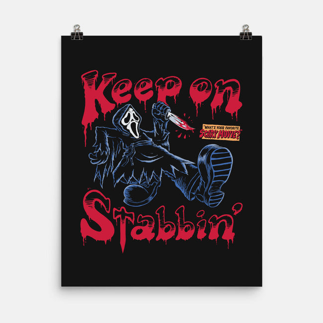 Keep On Stabbin Ghost-none matte poster-yellovvjumpsuit