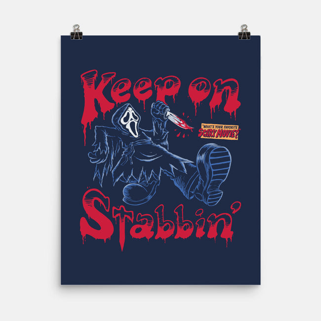 Keep On Stabbin Ghost-none matte poster-yellovvjumpsuit