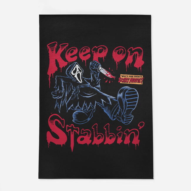 Keep On Stabbin Ghost-none indoor rug-yellovvjumpsuit