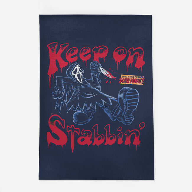 Keep On Stabbin Ghost-none indoor rug-yellovvjumpsuit